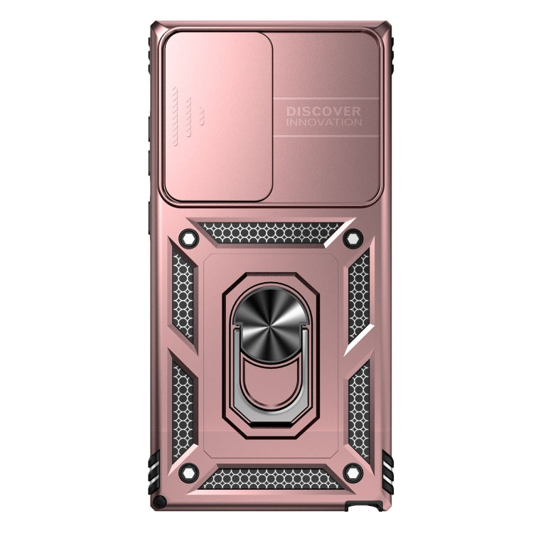 For Samsung Galaxy S23 Ultra 5G Sliding Camshield Holder Phone Case(Rose Gold) - Galaxy S23 Ultra 5G Cases by buy2fix | Online Shopping UK | buy2fix
