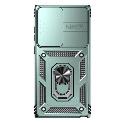 For Samsung Galaxy S23 Ultra 5G Sliding Camshield Holder Phone Case(Dark Green) - Galaxy S23 Ultra 5G Cases by buy2fix | Online Shopping UK | buy2fix