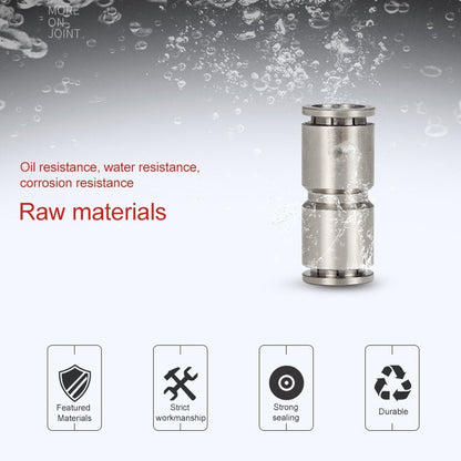 PU-8 LAIZE Nickel Plated Copper Straight Pneumatic Quick Fitting Connector - Interface Series by LAIZE | Online Shopping UK | buy2fix