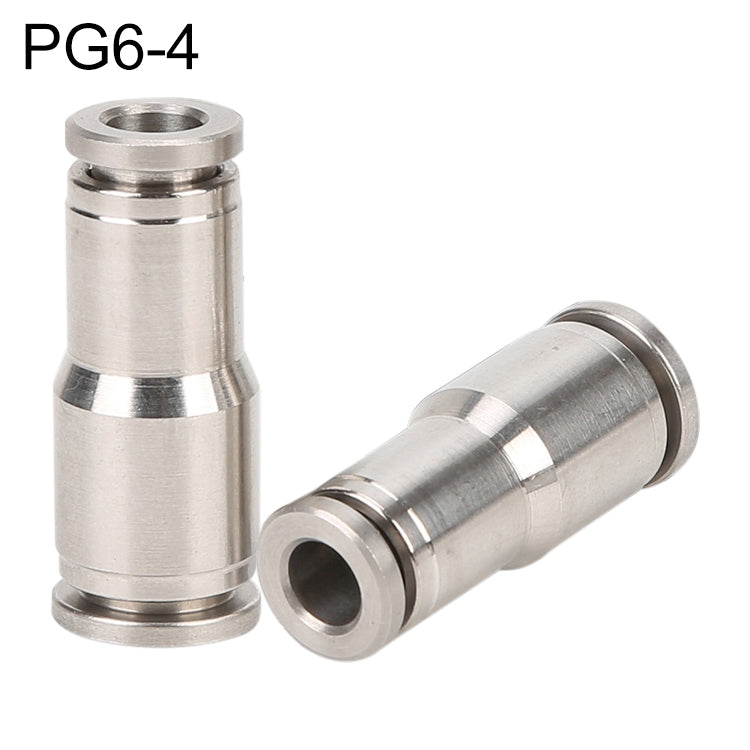 PG6-4 LAIZE Nickel Plated Copper Reducer Straight Pneumatic Quick Fitting Connector - Interface Series by LAIZE | Online Shopping UK | buy2fix
