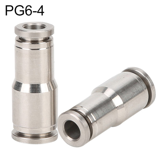 PG6-4 LAIZE Nickel Plated Copper Reducer Straight Pneumatic Quick Fitting Connector - Interface Series by LAIZE | Online Shopping UK | buy2fix