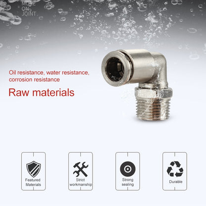PL10-03 LAIZE Nickel Plated Copper Elbow Male Thread Pneumatic Quick Fitting Connector - Interface Series by LAIZE | Online Shopping UK | buy2fix