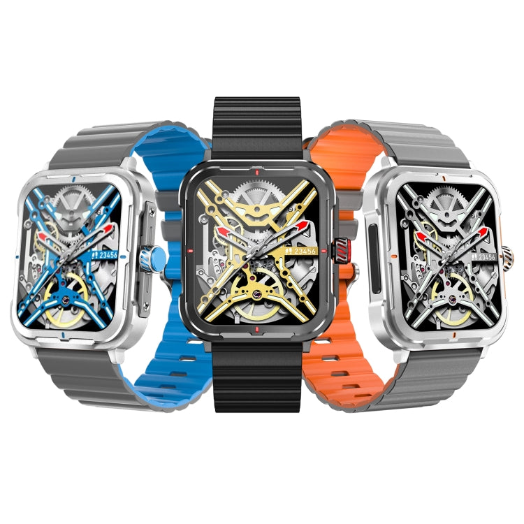 D09 1.9 inch TFT Square Screen Smart Watch Supports Blood Pressure Monitoring(Silver) by buy2fix