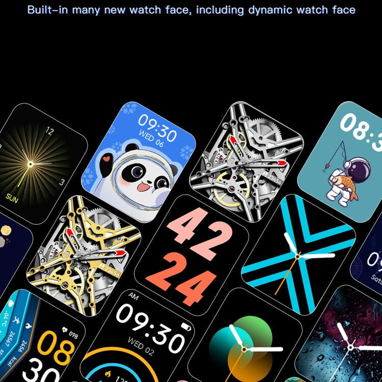 D09 1.9 inch TFT Square Screen Smart Watch Supports Blood Pressure Monitoring(Silver) by buy2fix