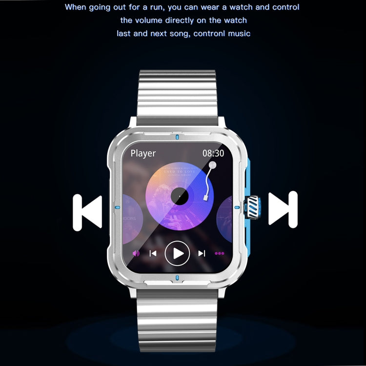 D09 1.9 inch TFT Square Screen Smart Watch Supports Blood Pressure Monitoring(Silver) by buy2fix