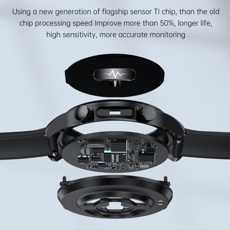 E400 1.39 inch HD Round Screen TPU Watch Strap Smart Watch Supports ECG Monitoring/Non-invasive Blood Sugar(Black) - Smart Watches by buy2fix | Online Shopping UK | buy2fix