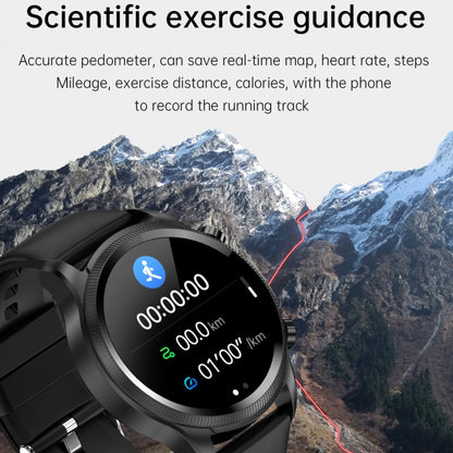 E400 1.39 inch HD Round Screen TPU Watch Strap Smart Watch Supports ECG Monitoring/Non-invasive Blood Sugar(Black) - Smart Watches by buy2fix | Online Shopping UK | buy2fix