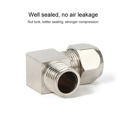 PL10-03 LAIZE Nickel Plated Copper Reducer Elbow Pneumatic Quick Fitting Connector - Interface Series by LAIZE | Online Shopping UK | buy2fix