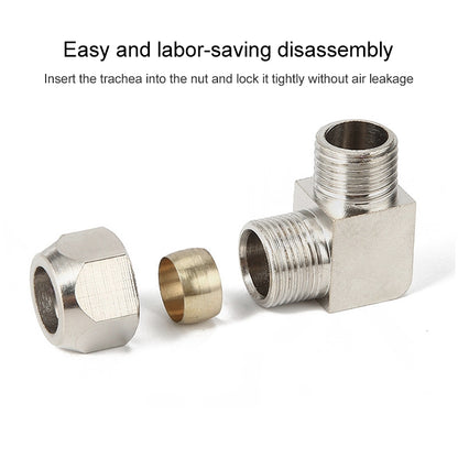 PL10-03 LAIZE Nickel Plated Copper Reducer Elbow Pneumatic Quick Fitting Connector - Interface Series by LAIZE | Online Shopping UK | buy2fix