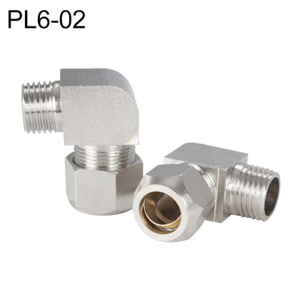 PL6-02 LAIZE Nickel Plated Copper Reducer Elbow Pneumatic Quick Fitting Connector - Interface Series by LAIZE | Online Shopping UK | buy2fix