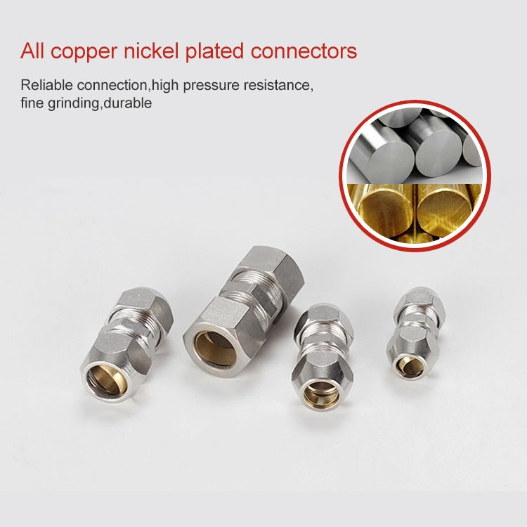 KT-PU-8 LAIZE Nickel Plated Copper Straight Pneumatic Quick Fitting Copper Pipe Connector - Interface Series by LAIZE | Online Shopping UK | buy2fix
