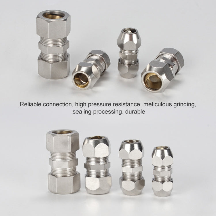 KT-PU-8 LAIZE Nickel Plated Copper Straight Pneumatic Quick Fitting Copper Pipe Connector - Interface Series by LAIZE | Online Shopping UK | buy2fix