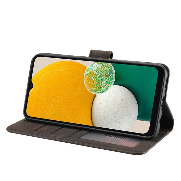 For Samsung Galaxy A14 5G Fantasy Classic Skin-feel Calfskin Texture PU Phone Case(Black) by buy2fix