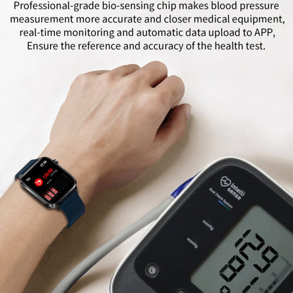 F100 1.7 inch HD Square Screen TPU Strap Smart Watch Supports Body Temperature Monitoring/Blood Oxygen Monitoring(Black) by buy2fix