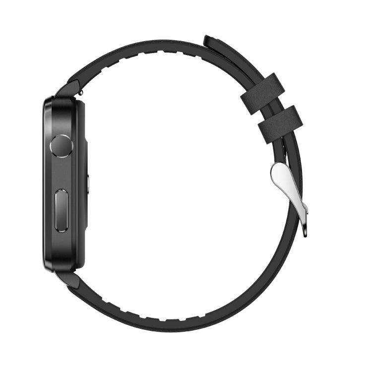 F100 1.7 inch HD Square Screen Leather Strap Smart Watch Supports Body Temperature Monitoring/Blood Oxygen Monitoring(Black) by buy2fix