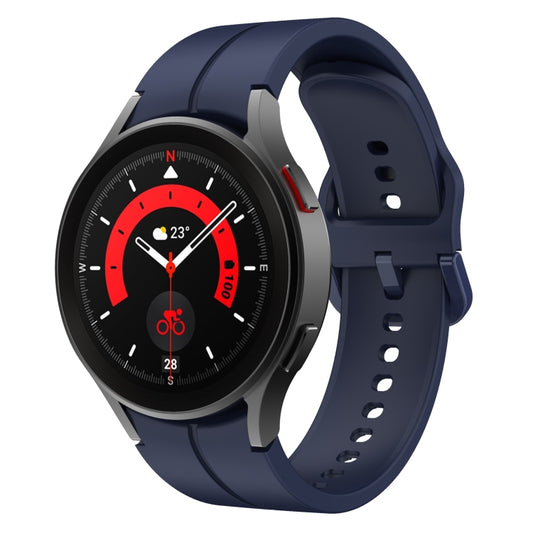 For Samsung Galaxy Watch 5 40mm / 44mm Colorful Buckle Silicone Watch Band(Midnight Blue) - Watch Bands by buy2fix | Online Shopping UK | buy2fix