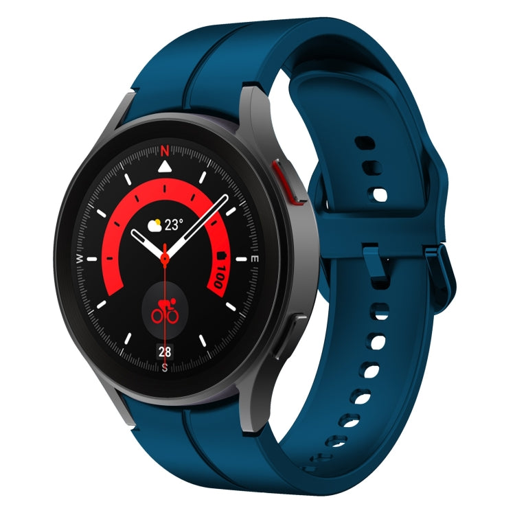 For Samsung Galaxy Watch 5 40mm / 44mm Colorful Buckle Silicone Watch Band(Rock Cyan) - Watch Bands by buy2fix | Online Shopping UK | buy2fix