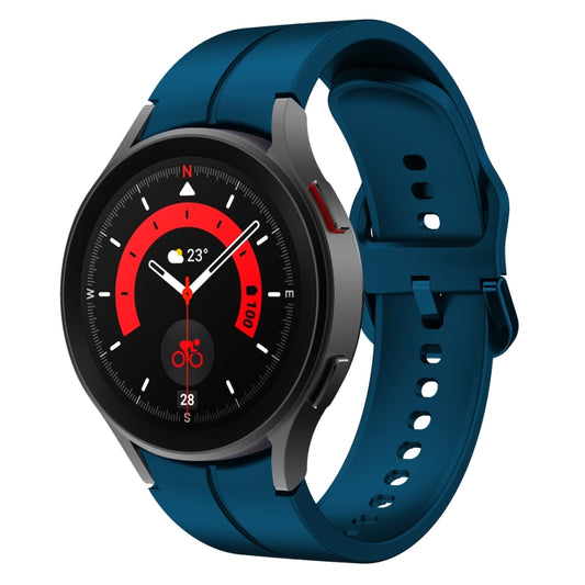 For Samsung Galaxy Watch 5 40mm / 44mm Colorful Buckle Silicone Watch Band(Rock Cyan) - Watch Bands by buy2fix | Online Shopping UK | buy2fix