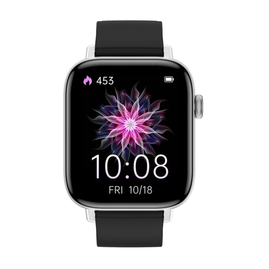 T49 1.9 inch HD Square Screen Smart Watch Supports Heart Rate Monitoring/Bluetooth Calling(Silver Black) by buy2fix