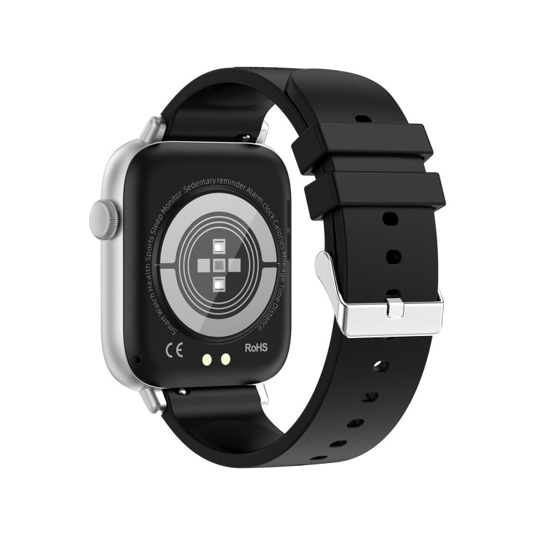 T49 1.9 inch HD Square Screen Smart Watch Supports Heart Rate Monitoring/Bluetooth Calling(Silver Black) - Smart Watches by buy2fix | Online Shopping UK | buy2fix