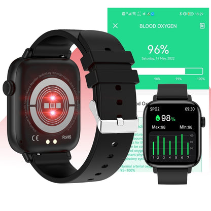 T49 1.9 inch HD Square Screen Smart Watch Supports Heart Rate Monitoring/Bluetooth Calling(Silver Black) - Smart Watches by buy2fix | Online Shopping UK | buy2fix