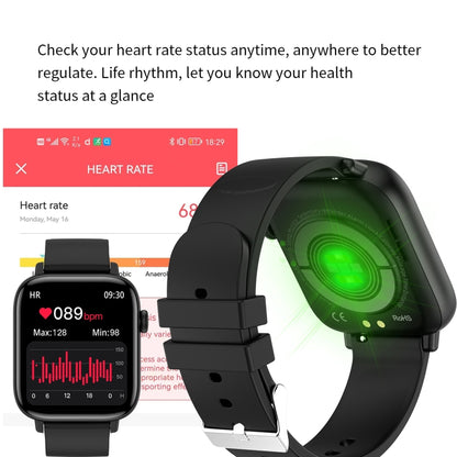 T49 1.9 inch HD Square Screen Smart Watch Supports Heart Rate Monitoring/Bluetooth Calling(Silver Black) - Smart Watches by buy2fix | Online Shopping UK | buy2fix