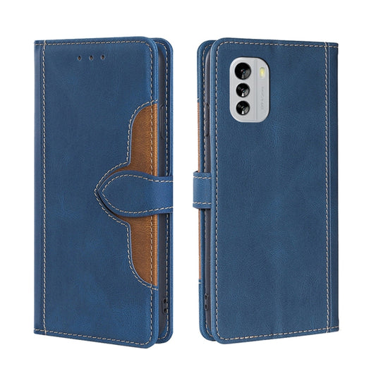 For Nokia G60 5G Skin Feel Magnetic Buckle Leather Phone Case(Blue) - Nokia Cases by buy2fix | Online Shopping UK | buy2fix