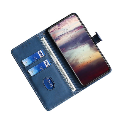 For Nokia G60 5G Skin Feel Magnetic Buckle Leather Phone Case(Blue) - Nokia Cases by buy2fix | Online Shopping UK | buy2fix