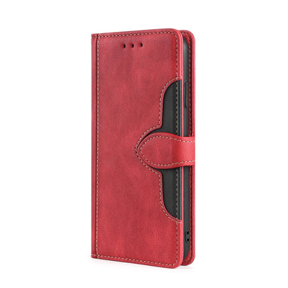 For Honor X8 5G/X6 Skin Feel Magnetic Buckle Leather Phone Case(Red) by buy2fix