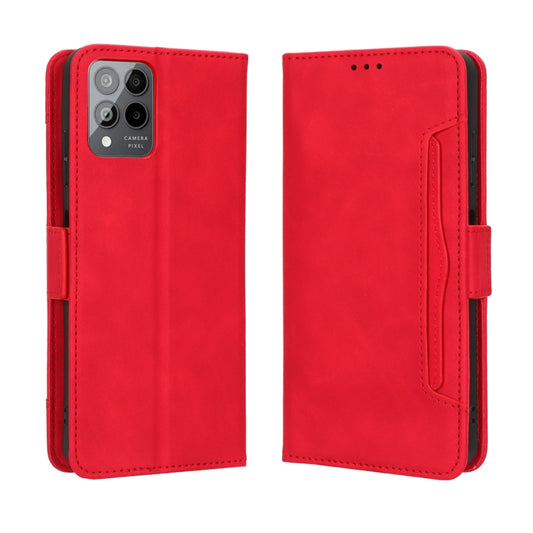 For T-Mobile REVVL 6 Pro 5G Skin Feel Calf Texture Card Slots Leather Phone Case(Red) - More Brand by buy2fix | Online Shopping UK | buy2fix