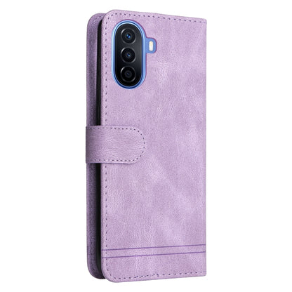 For Huawei nova Y70 / Y70 Plus / Enjoy 50 Skin Feel Life Tree Metal Button Leather Phone Case(Purple) - Huawei Cases by buy2fix | Online Shopping UK | buy2fix