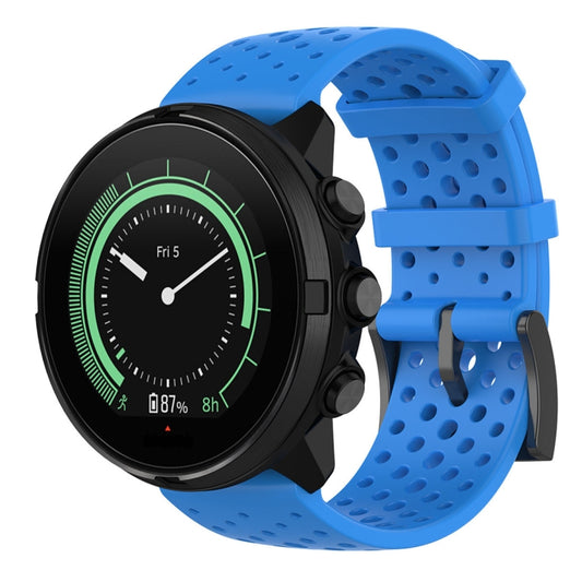 For Suunto 9 Breathable Silicone Watch Band, Exclude the Subject(Blue) -  by buy2fix | Online Shopping UK | buy2fix