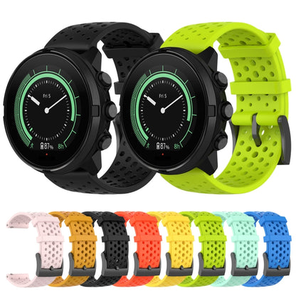 For Suunto 9 Breathable Silicone Watch Band, Exclude the Subject(Blue) -  by buy2fix | Online Shopping UK | buy2fix