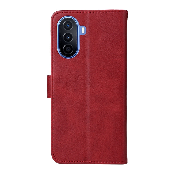 For Huawei nova Y70 / Y70 Plus/Enjoy 50 Classic Calf Texture Flip Leather Phone Case(Red) - Huawei Cases by buy2fix | Online Shopping UK | buy2fix