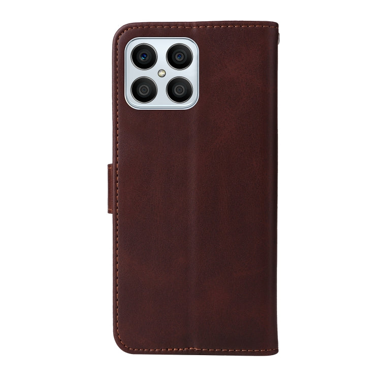 For Honor X8 5G / X6 Classic Calf Texture Flip Leather Phone Case(Brown) by buy2fix