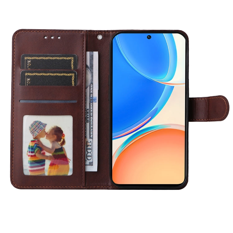 For Honor X8 5G / X6 Classic Calf Texture Flip Leather Phone Case(Brown) by buy2fix