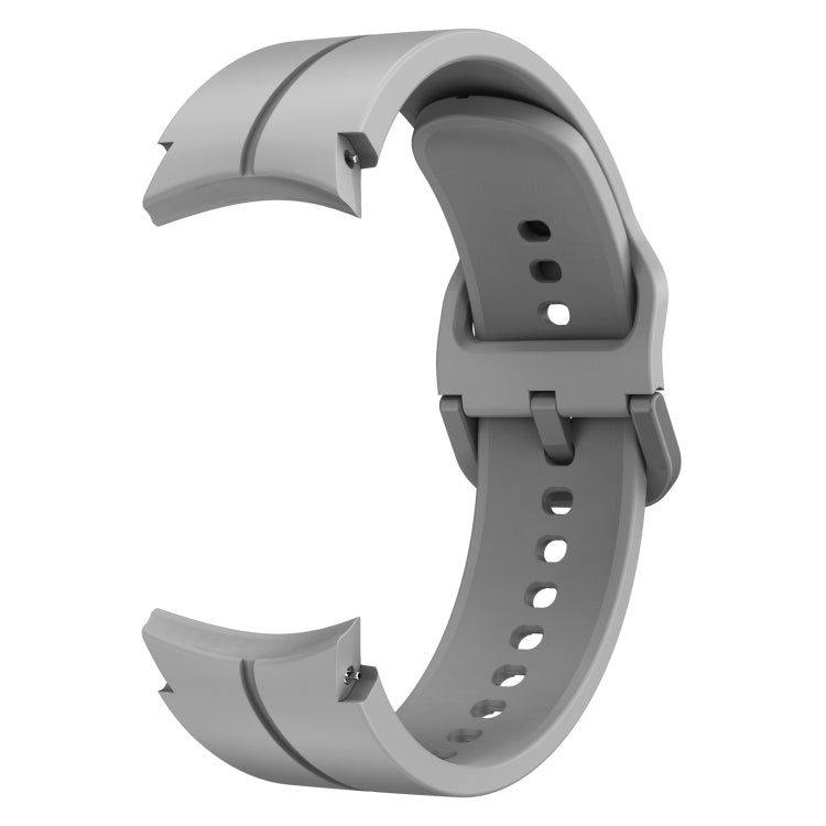 For Samsung Galaxy Watch 5 Pro 45mm Colorful Buckle Silicone Watch Band(Grey) - Watch Bands by buy2fix | Online Shopping UK | buy2fix