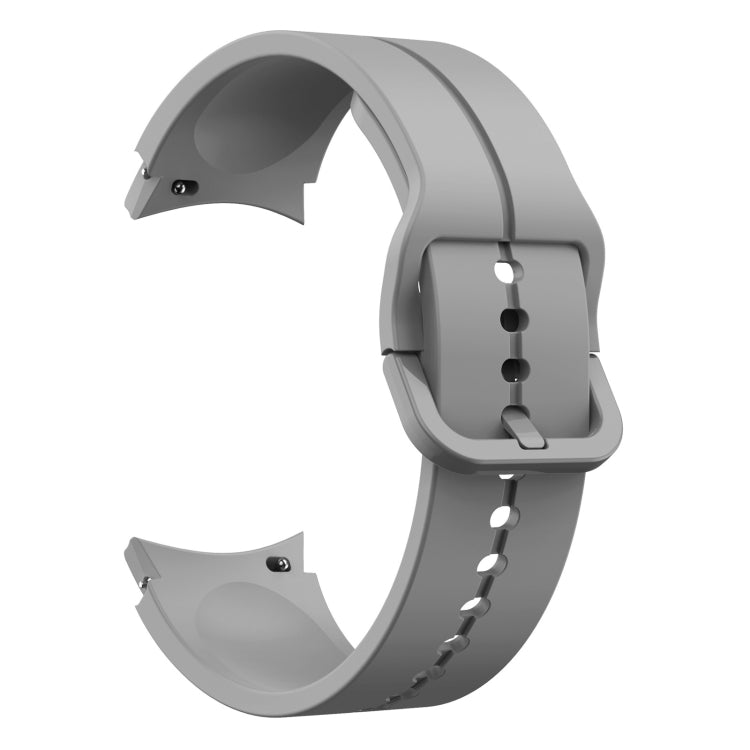 For Samsung Galaxy Watch 5 Pro 45mm Colorful Buckle Silicone Watch Band(Grey) - Watch Bands by buy2fix | Online Shopping UK | buy2fix