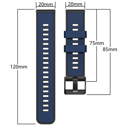 For Samsung Galaxy Watch 5 Pro 45mm Plain Weave Two-color Silicone Watch Band(Black Grey) - Watch Bands by buy2fix | Online Shopping UK | buy2fix