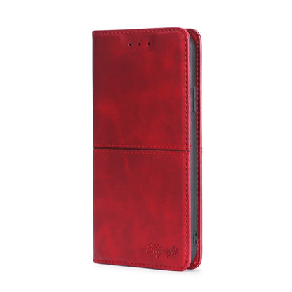 For Honor X8 5G/X6 Cow Texture Magnetic Horizontal Flip Leather Phone Case(Red) by buy2fix