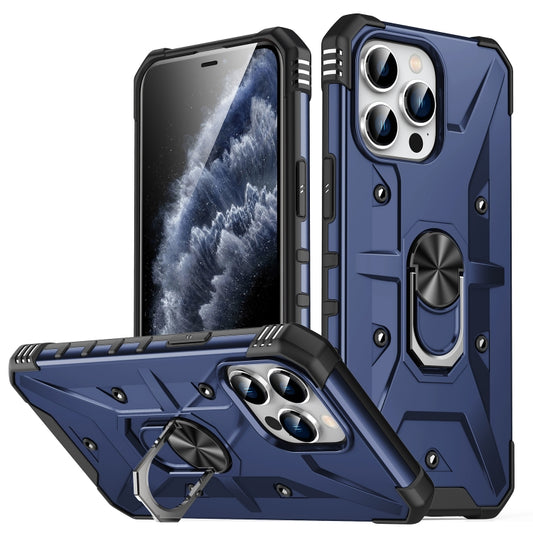 For iPhone 12 Pro Max Ring Holder Phone Case(Blue) - iPhone 12 Pro Max Cases by buy2fix | Online Shopping UK | buy2fix