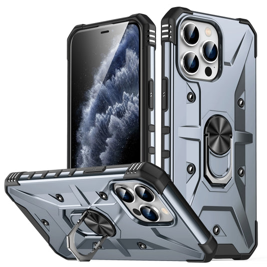 For iPhone 11 Pro Max Ring Holder Phone Case(Grey) - iPhone 11 Pro Max Cases by buy2fix | Online Shopping UK | buy2fix