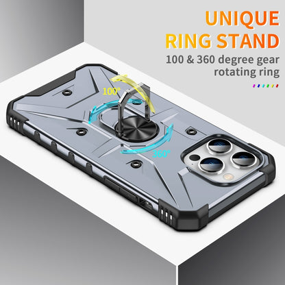 For iPhone 11 Pro Max Ring Holder Phone Case(Grey) - iPhone 11 Pro Max Cases by buy2fix | Online Shopping UK | buy2fix
