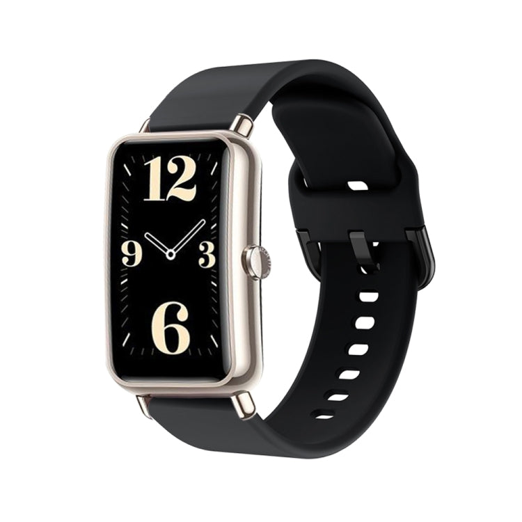For Huawei Fit Mini Color Buckle Silicone Watch Band(Black) by buy2fix