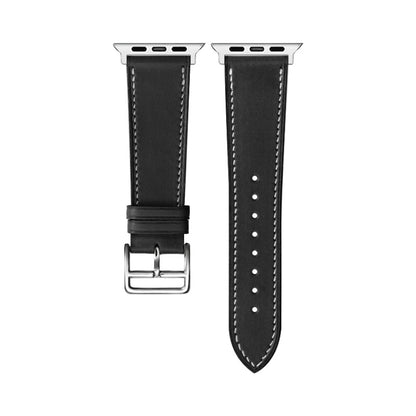 For Apple Watch Series 8 41mm imak PG1 Series Leather Watch Band(Black) by buy2fix