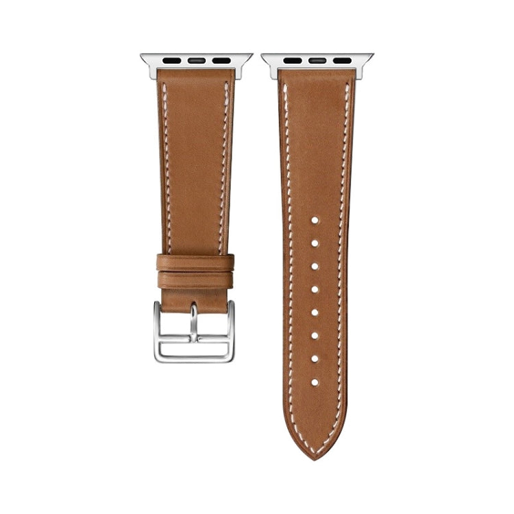 For Apple Watch Series 8 45mm imak PG1 Series Leather Watch Band(Brown) by buy2fix