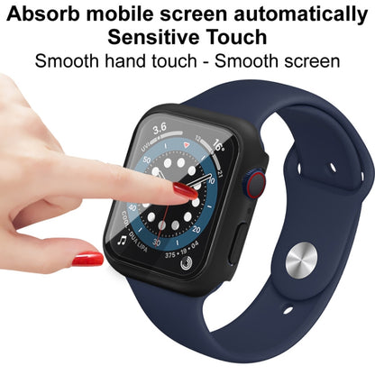 For Apple Watch SE 2023 44 mm / SE 2022 44mm imak PC Frame Case with Tempered Glass Film(White) - Watch Cases by imak | Online Shopping UK | buy2fix