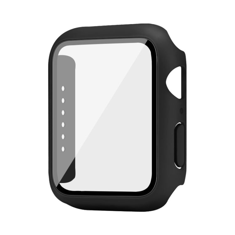 For Apple Watch Series 9 / 8 41mm imak PC Frame Case with Tempered Glass Film(Black) - Watch Cases by imak | Online Shopping UK | buy2fix