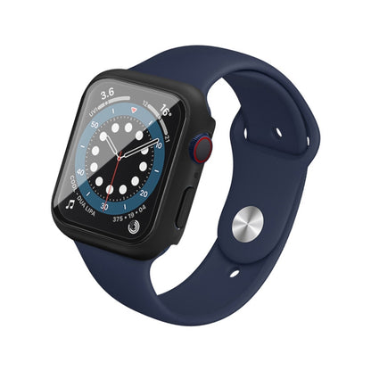 For Apple Watch Series 9 / 8 41mm imak PC Frame Case with Tempered Glass Film(Black) - Watch Cases by imak | Online Shopping UK | buy2fix