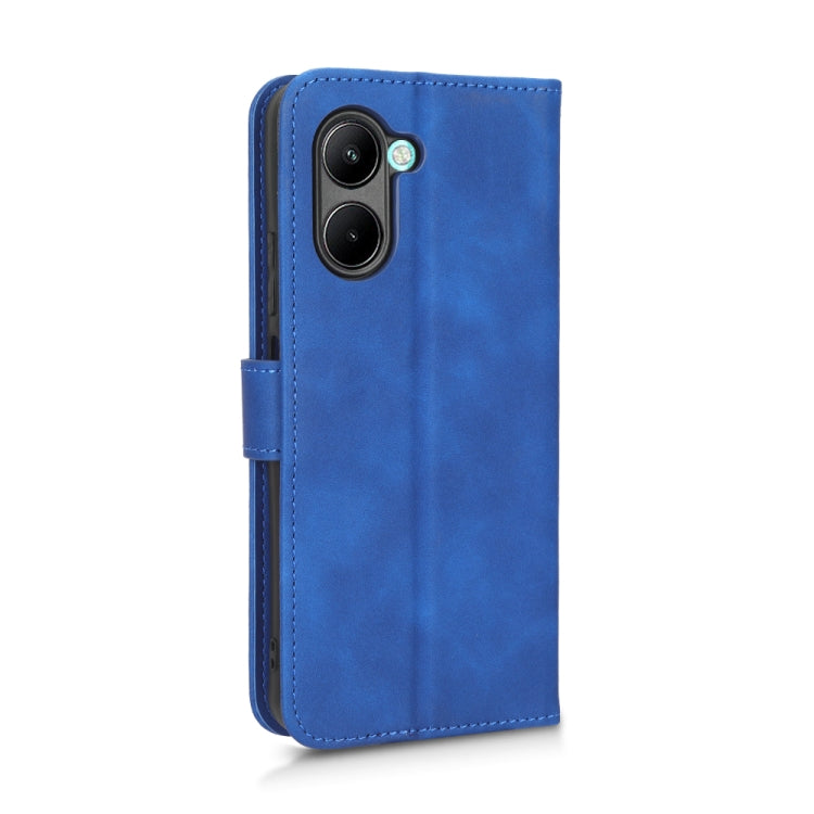 For Realme C33 Skin Feel Magnetic Flip Leather Phone Case(Blue) - Realme Cases by buy2fix | Online Shopping UK | buy2fix